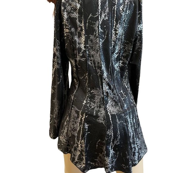 Frank Lyman size 10 dress - snakeskin - ruffled collar / stunning formal event - Picture 4 of 6